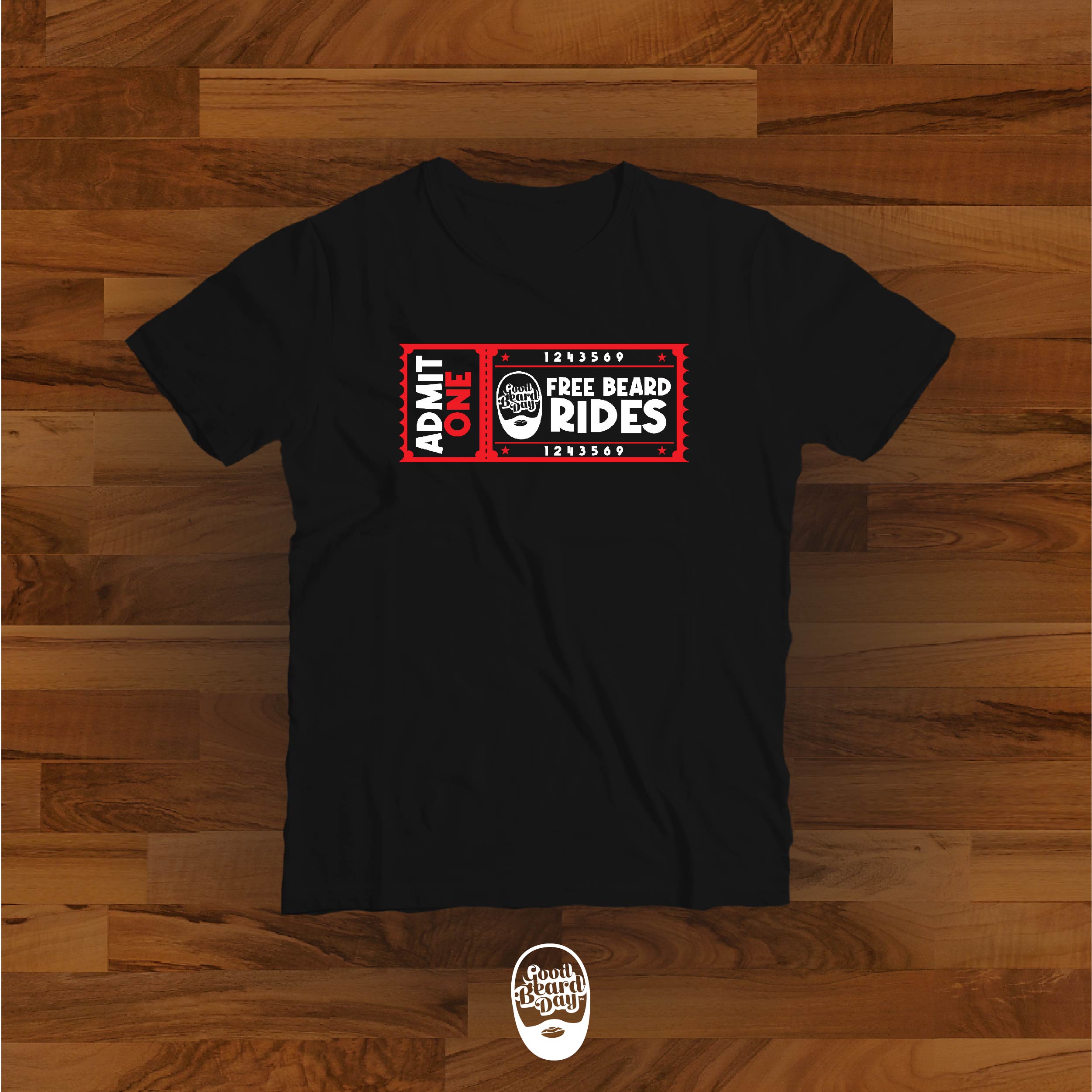 Free Beard Rides Tee.